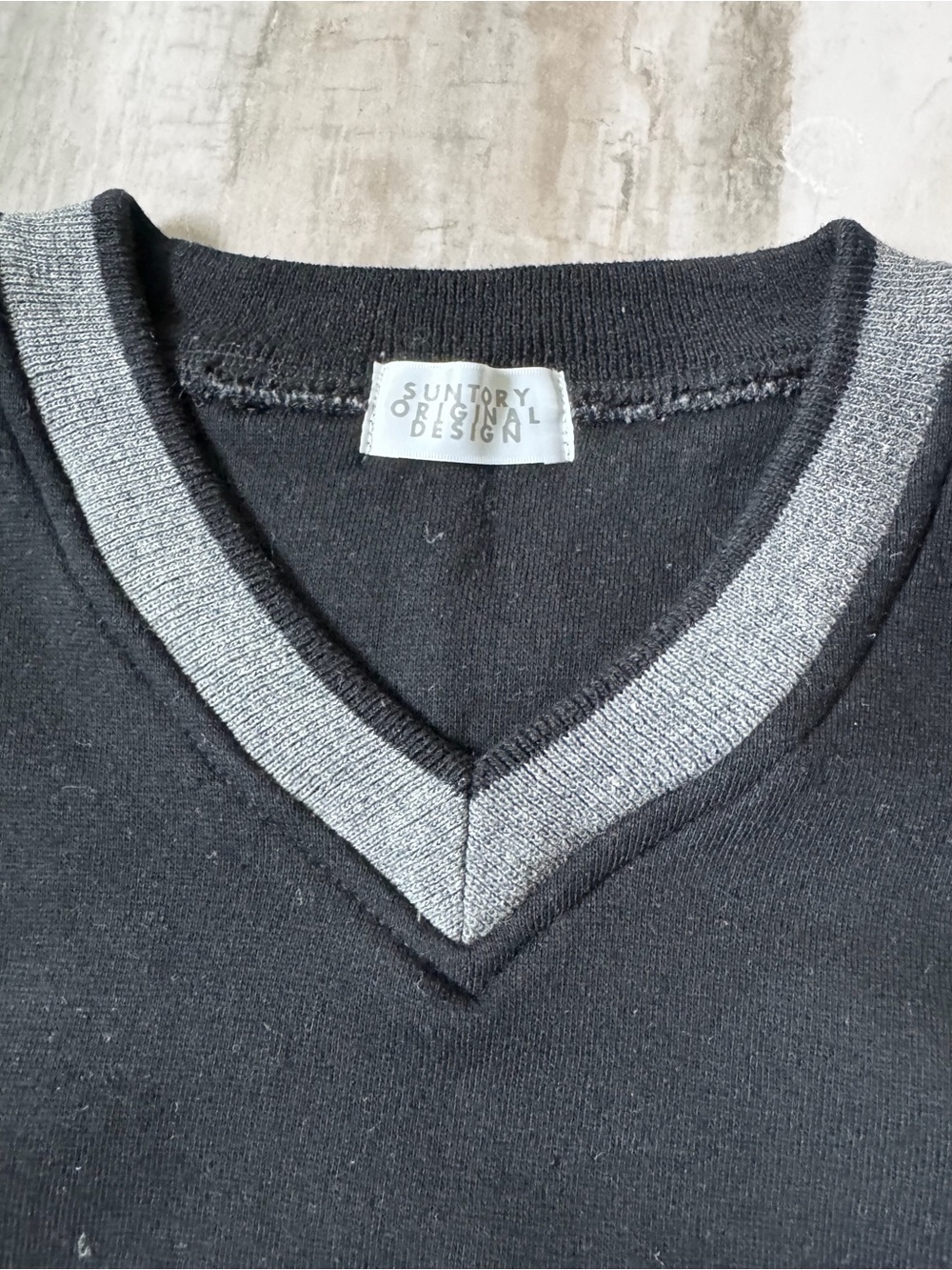 Suntory Boss Black Coffee Vintage Japanese V Neck Sweater S-M - Picture 3 of 9